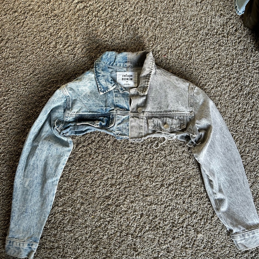 Refuge Denim Two-Tone Jacket - Blue and Gray